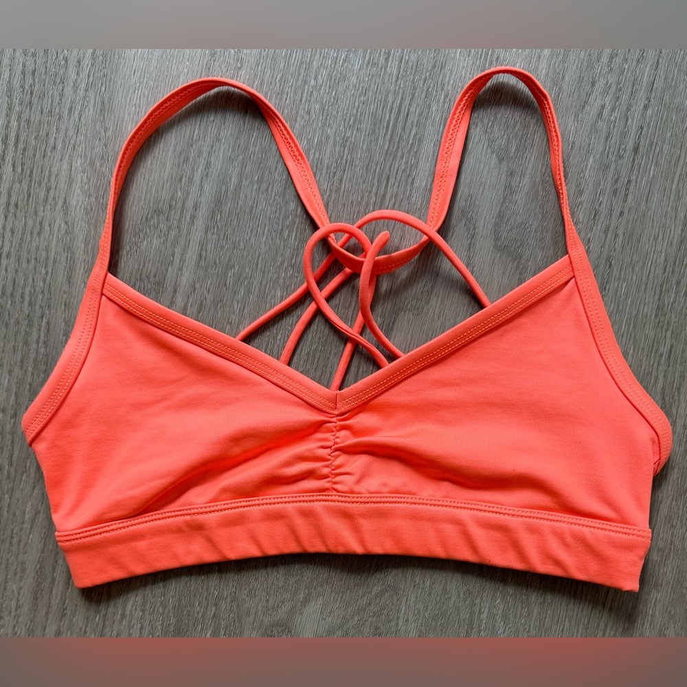 Alo Orange/Coral Sunny Strappy Bra Size XS